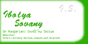 ibolya sovany business card